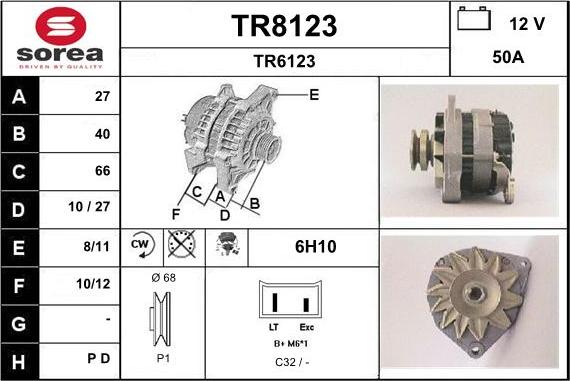 SNRA TR8123 - Alternator furqanavto.az