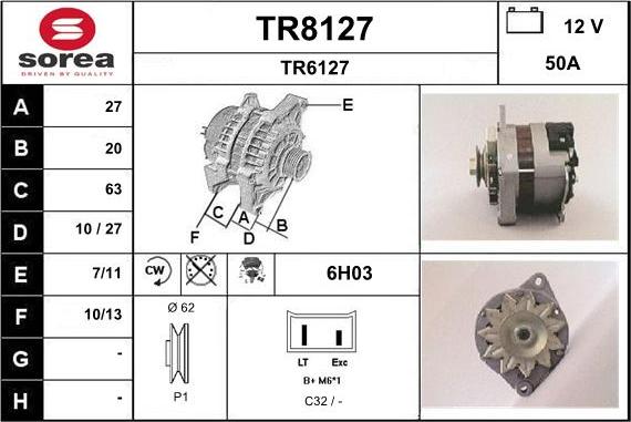 SNRA TR8127 - Alternator furqanavto.az
