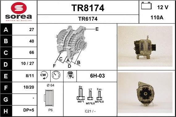 SNRA TR8174 - Alternator furqanavto.az
