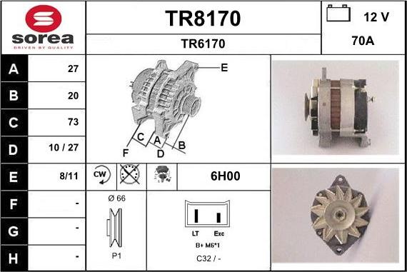 SNRA TR8170 - Alternator furqanavto.az