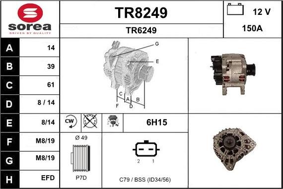 SNRA TR8249 - Alternator furqanavto.az