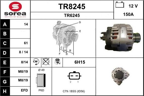 SNRA TR8245 - Alternator furqanavto.az