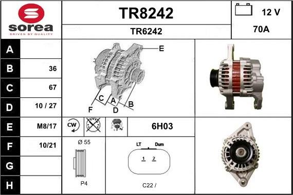 SNRA TR8242 - Alternator furqanavto.az