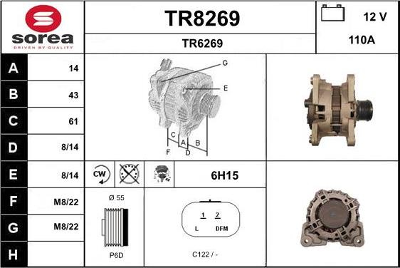 SNRA TR8269 - Alternator furqanavto.az