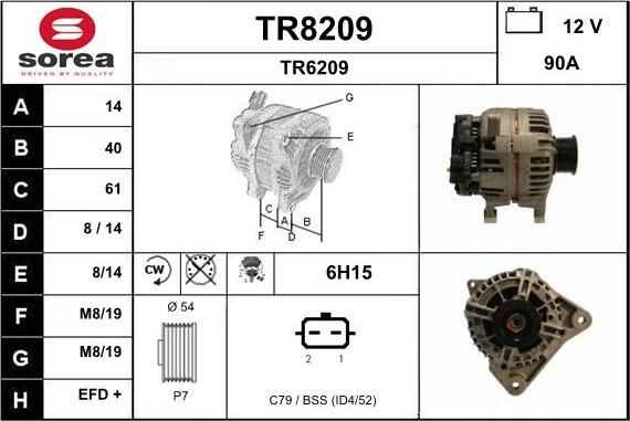 SNRA TR8209 - Alternator furqanavto.az