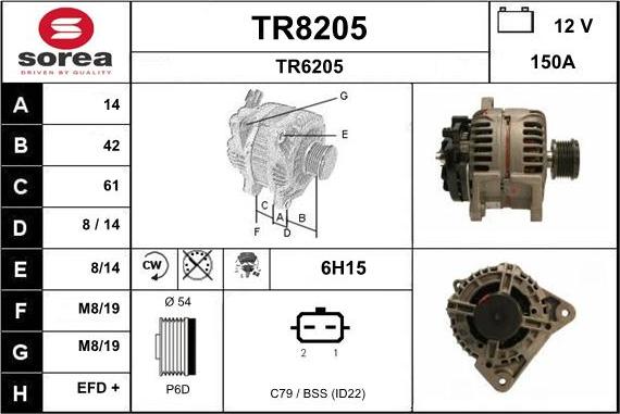 SNRA TR8205 - Alternator furqanavto.az