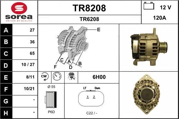 SNRA TR8208 - Alternator furqanavto.az