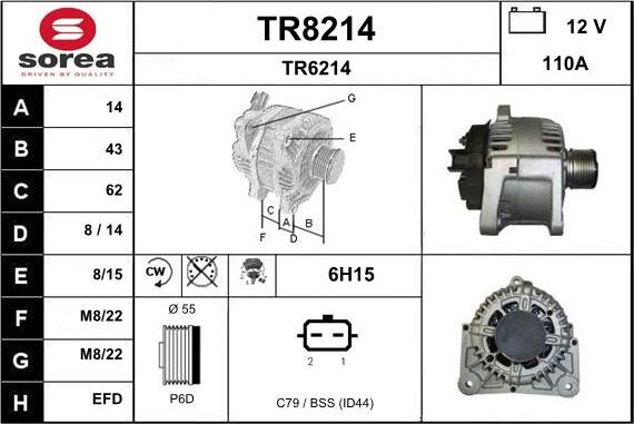 SNRA TR8214 - Alternator furqanavto.az