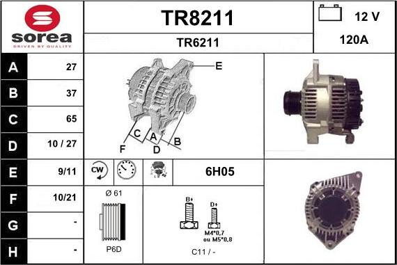 SNRA TR8211 - Alternator furqanavto.az