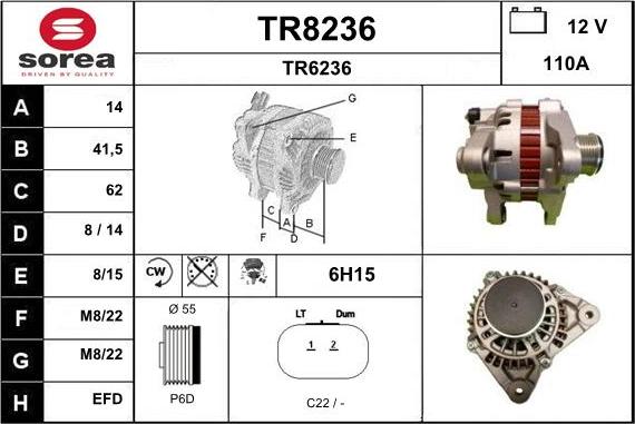 SNRA TR8236 - Alternator furqanavto.az