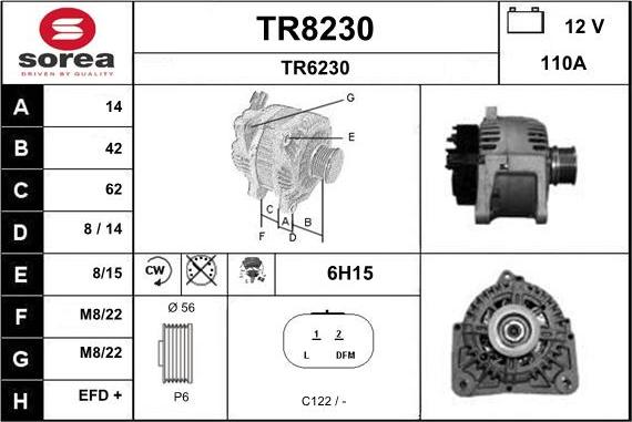 SNRA TR8230 - Alternator furqanavto.az