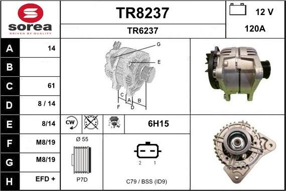 SNRA TR8237 - Alternator furqanavto.az