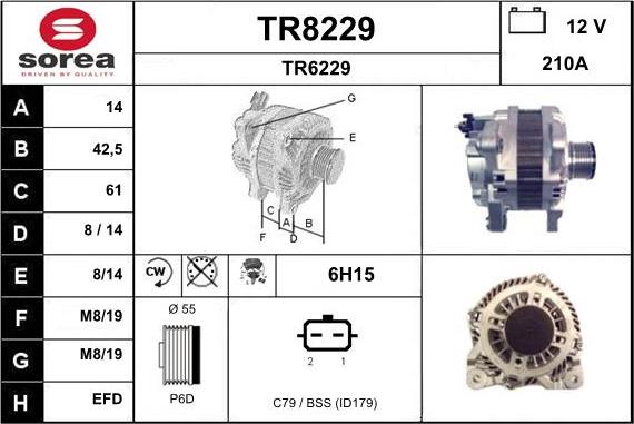 SNRA TR8229 - Alternator furqanavto.az