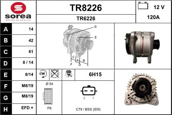 SNRA TR8226 - Alternator furqanavto.az