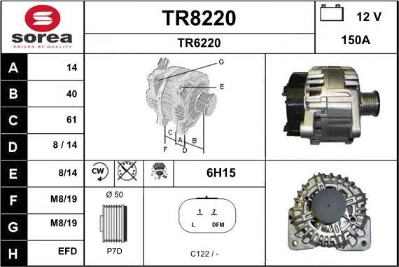 SNRA TR8220 - Alternator furqanavto.az