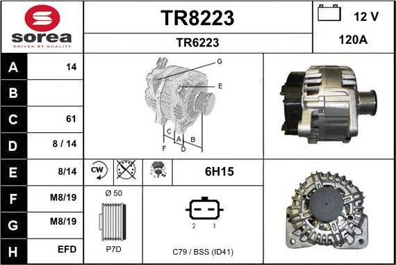 SNRA TR8223 - Alternator furqanavto.az