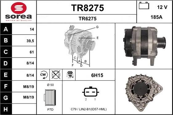 SNRA TR8275 - Alternator furqanavto.az