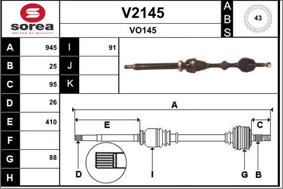 SNRA V2145 - Sürücü mili furqanavto.az