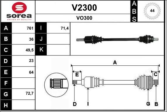 SNRA V2300 - Sürücü mili furqanavto.az