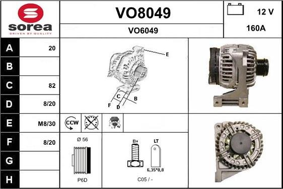 SNRA VO8049 - Alternator furqanavto.az