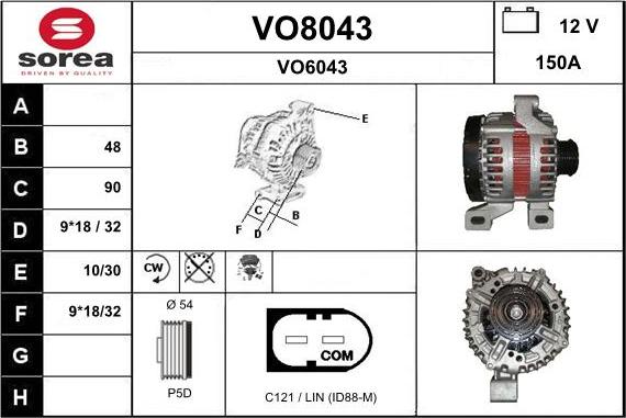 SNRA VO8043 - Alternator furqanavto.az