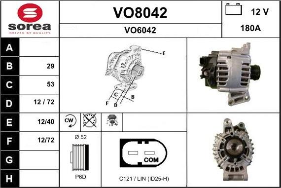 SNRA VO8042 - Alternator furqanavto.az