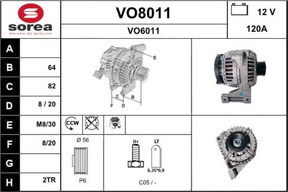 SNRA VO8011 - Alternator furqanavto.az