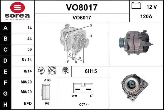 SNRA VO8017 - Alternator furqanavto.az