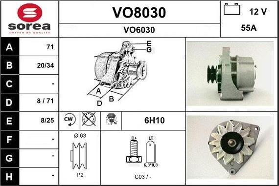 SNRA VO8030 - Alternator furqanavto.az