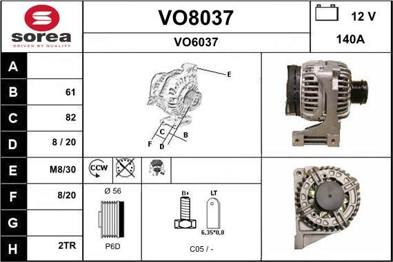 SNRA VO8037 - Alternator furqanavto.az