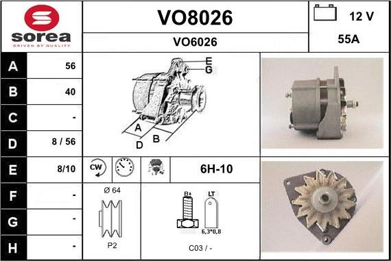 SNRA VO8026 - Alternator furqanavto.az