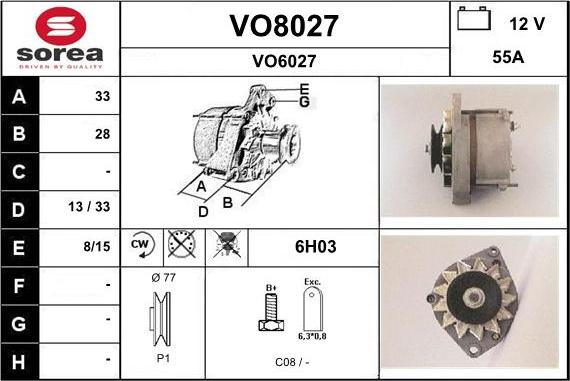 SNRA VO8027 - Alternator furqanavto.az