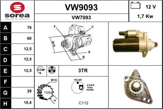 SNRA VW9093 - Başlanğıc furqanavto.az