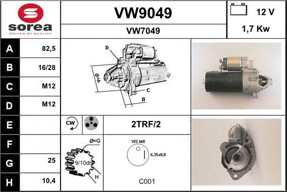 SNRA VW9049 - Başlanğıc furqanavto.az