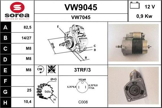 SNRA VW9045 - Başlanğıc furqanavto.az