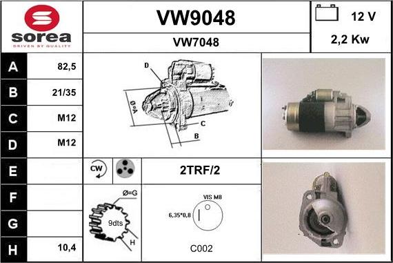 SNRA VW9048 - Başlanğıc furqanavto.az