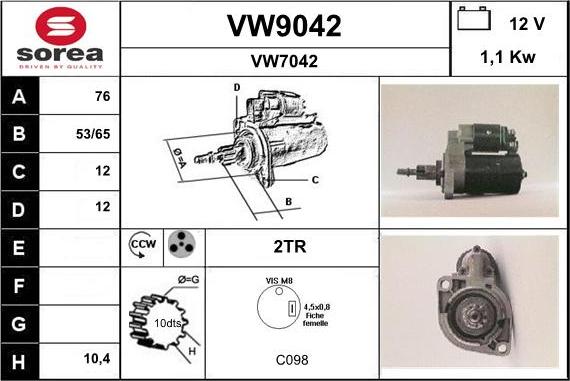 SNRA VW9042 - Başlanğıc furqanavto.az