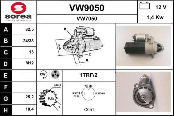 SNRA VW9050 - Başlanğıc furqanavto.az