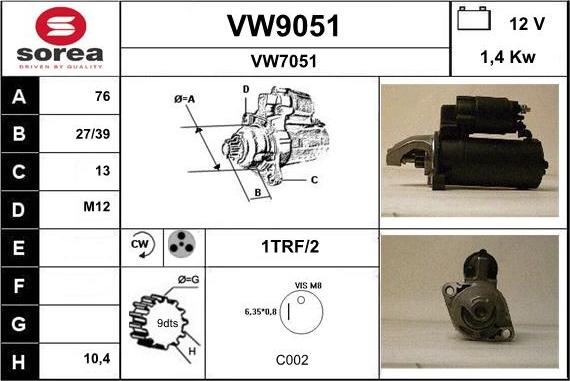 SNRA VW9051 - Başlanğıc furqanavto.az