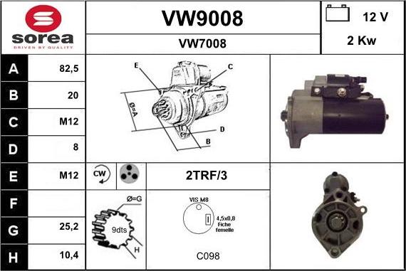SNRA VW9008 - Başlanğıc furqanavto.az