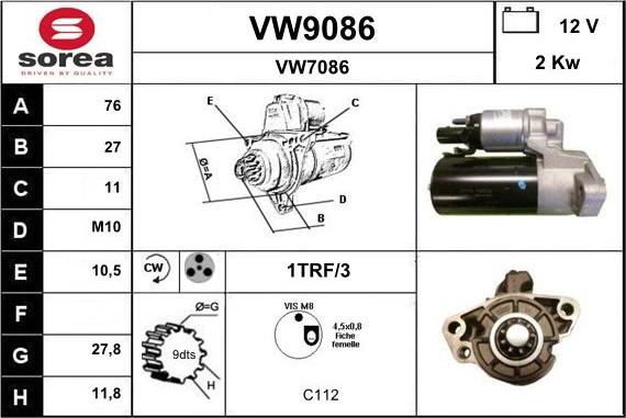 SNRA VW9086 - Başlanğıc furqanavto.az