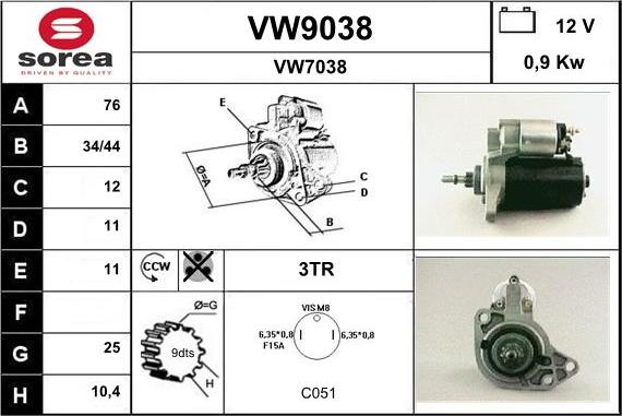 SNRA VW9038 - Başlanğıc furqanavto.az