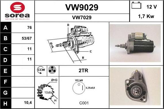 SNRA VW9029 - Başlanğıc furqanavto.az