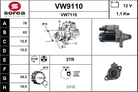 SNRA VW9110 - Başlanğıc furqanavto.az