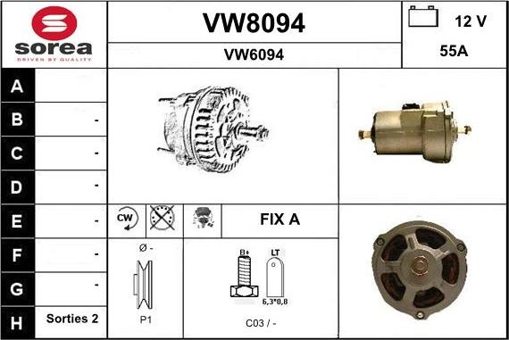 SNRA VW8094 - Alternator furqanavto.az