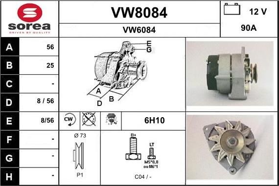 SNRA VW8084 - Alternator furqanavto.az