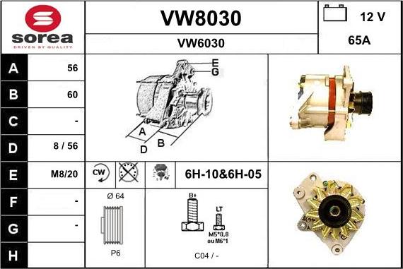 SNRA VW8030 - Alternator furqanavto.az