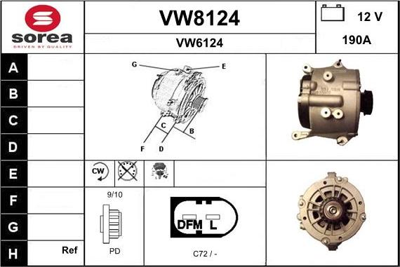 SNRA VW8124 - Alternator furqanavto.az