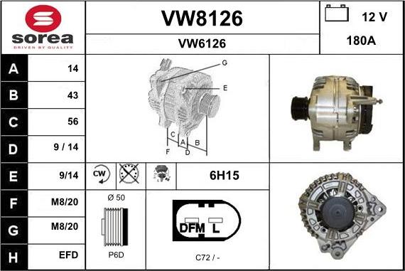 SNRA VW8126 - Alternator furqanavto.az