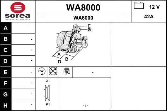 SNRA WA8000 - Alternator furqanavto.az